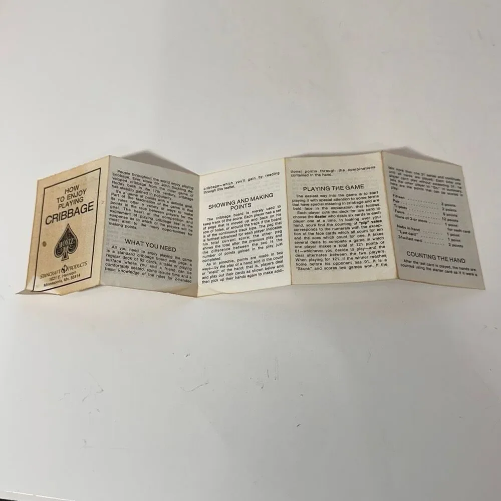Vintage Continuous Track Cribbage Board by Hoyle